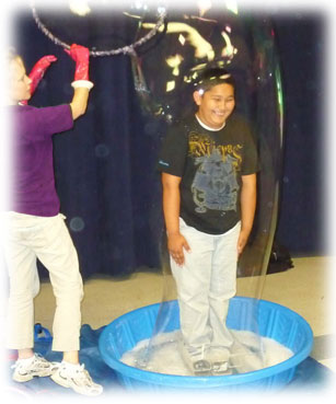 Best Bubble Party Birthday Boy In a Bubble At Show For Kids, Children, Boys, and Girls as a Great Birthday Idea